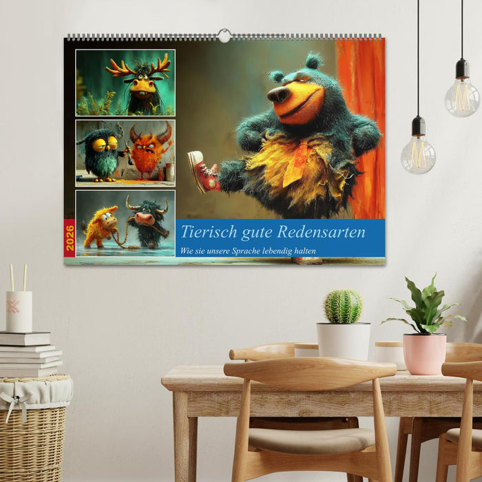 Tierisch gute Redensarten (CALVENDO Wandkalender 2026)