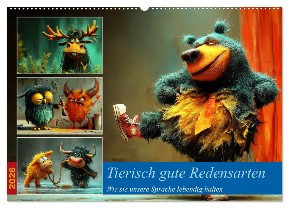 Tierisch gute Redensarten (CALVENDO Wandkalender 2026)