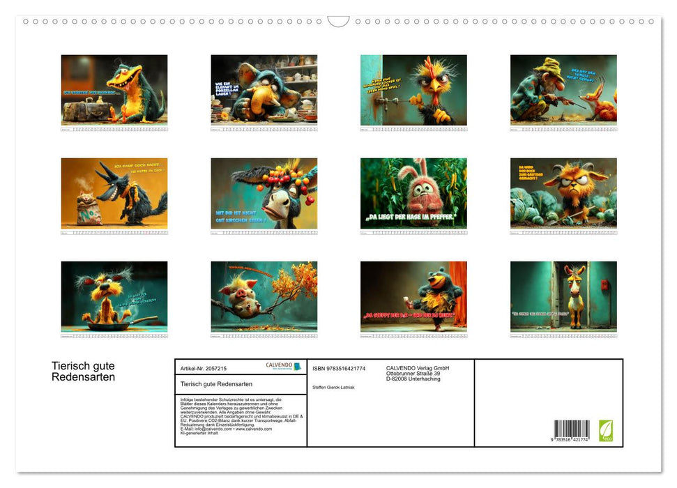 Tierisch gute Redensarten (CALVENDO Wandkalender 2026)