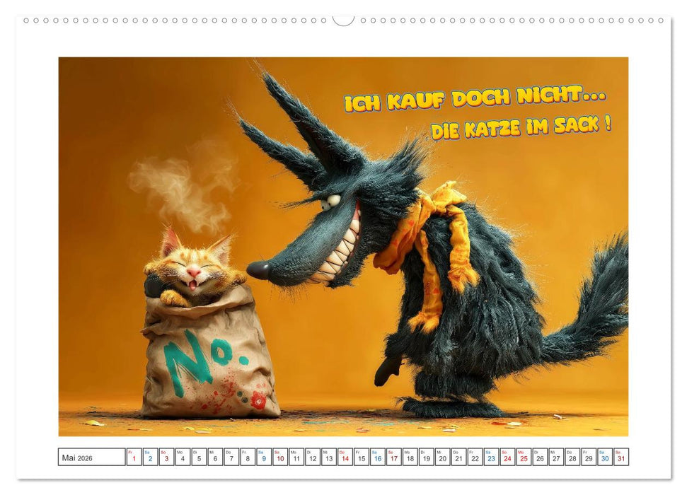 Tierisch gute Redensarten (CALVENDO Wandkalender 2026)