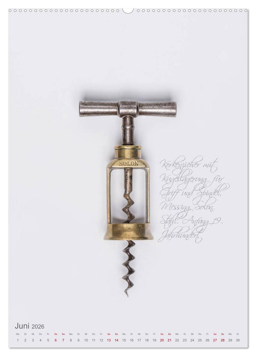 Emotionale Momente: Korkenzieher - geniales Alltagswerkzeug. (CALVENDO Premium Wandkalender 2026)