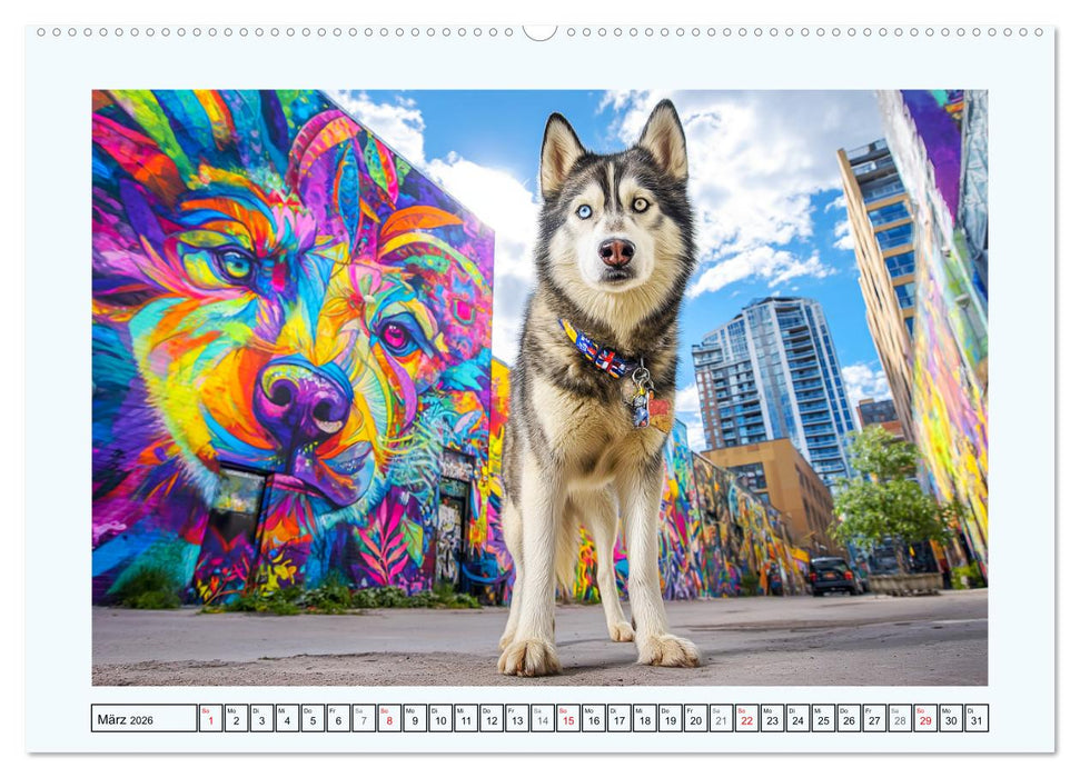 Siberian Husky. Kraftvolle Hunde voller Lebenslust und Energie (CALVENDO Wandkalender 2026)