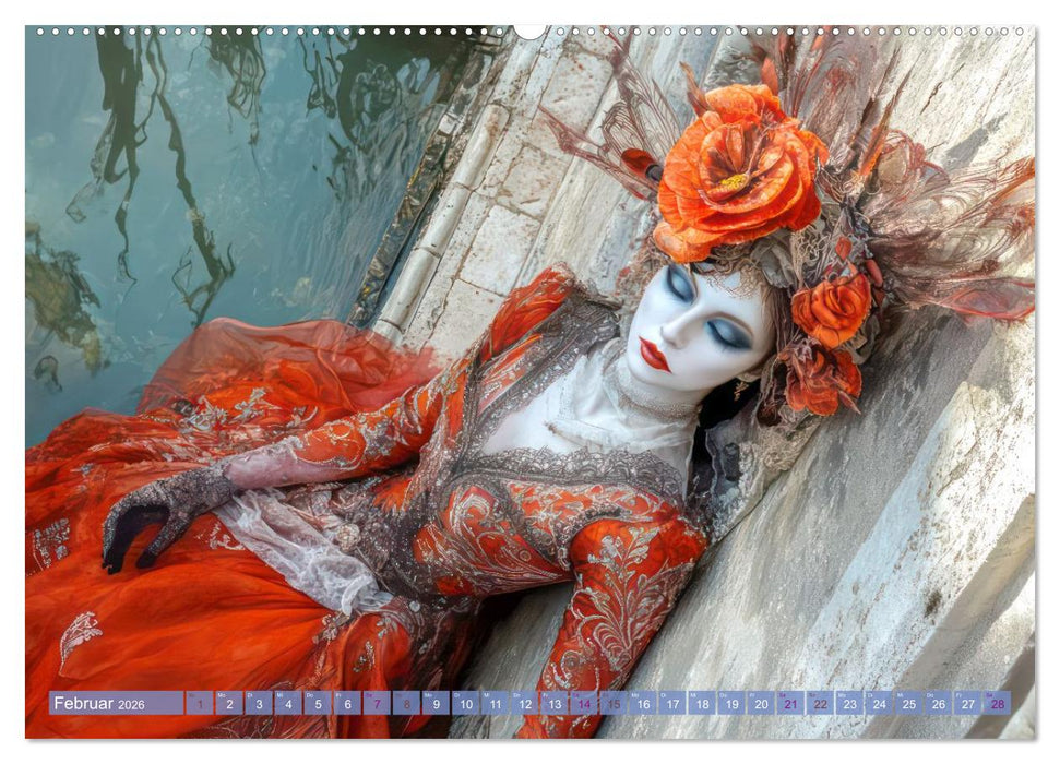 Prächtiger venezianischer Stil - Mit surrealer Note (CALVENDO Wandkalender 2026)