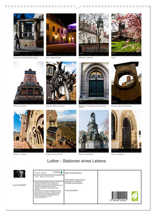 Luther - Stationen eines Lebens (CALVENDO Premium Wandkalender 2026)