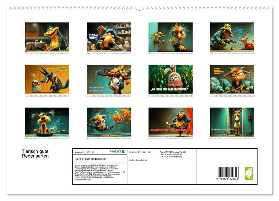 Tierisch gute Redensarten (CALVENDO Premium Wandkalender 2026)