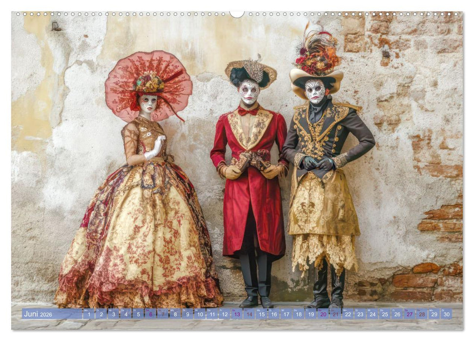 Prächtiger venezianischer Stil - Mit surrealer Note (CALVENDO Premium Wandkalender 2026)
