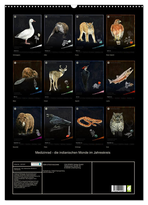 Medizinrad - die indianischen Monde im Jahreskreis (CALVENDO Wandkalender 2026)