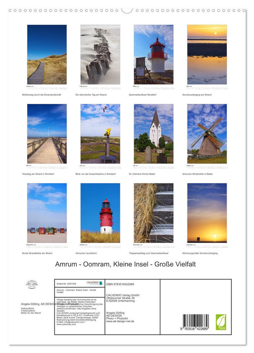 Amrum - Oomram, Kleine Insel - Große Vielfalt (CALVENDO Premium Wandkalender 2026)