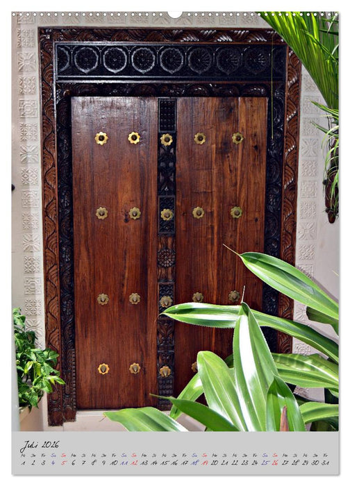 Sansibars Türenkunst (CALVENDO Premium Wandkalender 2026)