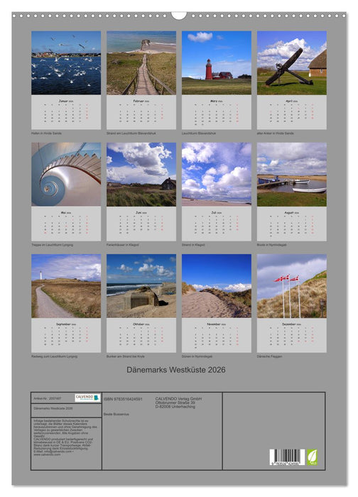 Dänemarks Westküste 2026 (CALVENDO Wandkalender 2026)