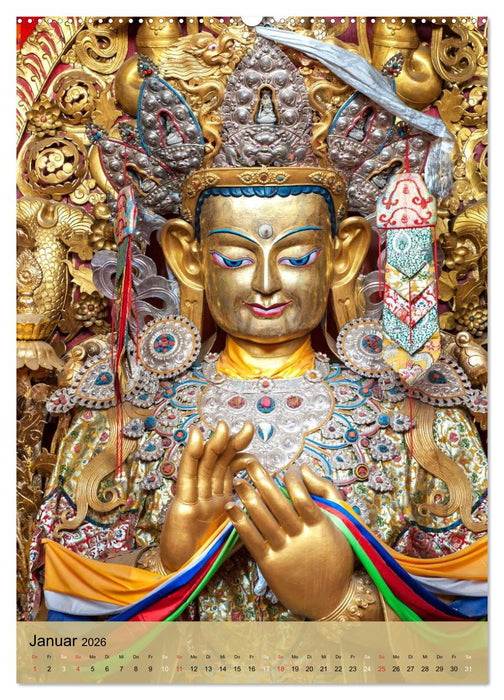 BUDDHA in GOLD (CALVENDO Premium Wandkalender 2026)