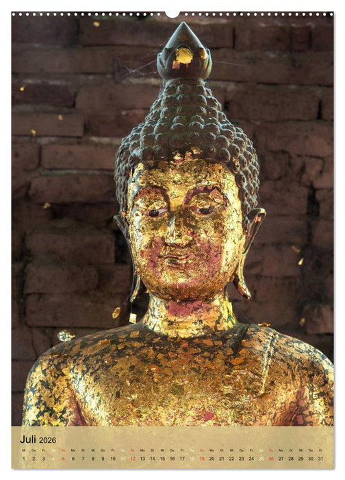 BUDDHA in GOLD (CALVENDO Premium Wandkalender 2026)