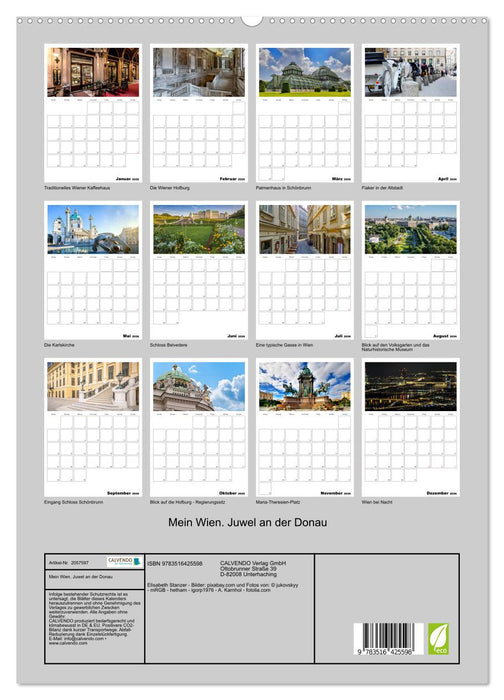 Mein Wien. Juwel an der Donau (CALVENDO Premium Wandkalender 2026)