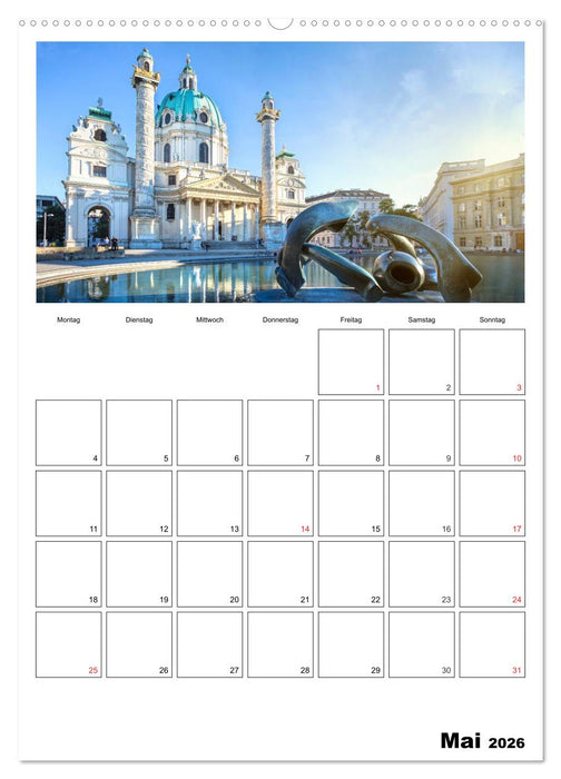 Mein Wien. Juwel an der Donau (CALVENDO Premium Wandkalender 2026)