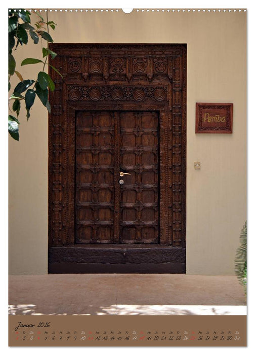 Sansibars Türenkunst (CALVENDO Wandkalender 2026)