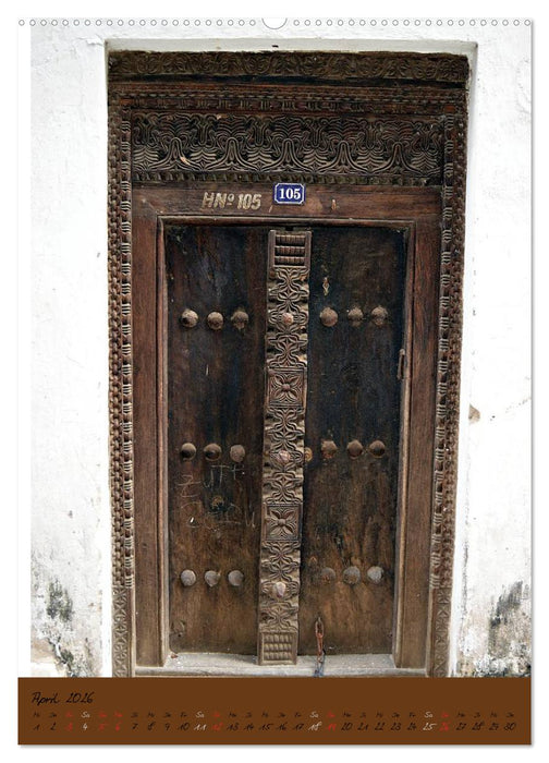 Sansibars Türenkunst (CALVENDO Wandkalender 2026)