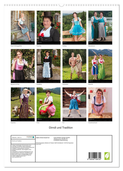 Dirndl und Tradition (CALVENDO Premium Wandkalender 2026)