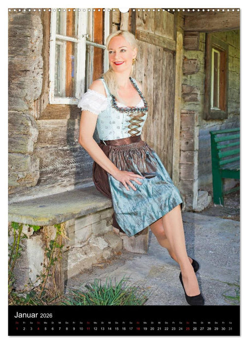 Dirndl und Tradition (CALVENDO Premium Wandkalender 2026)