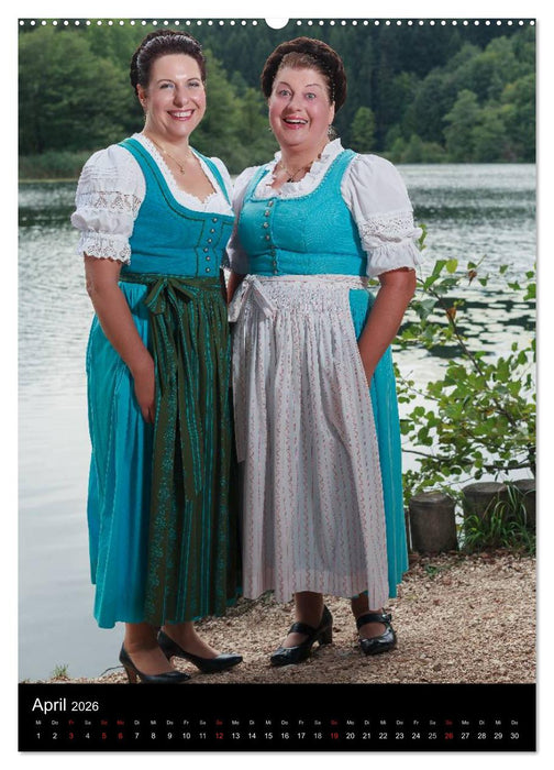 Dirndl und Tradition (CALVENDO Premium Wandkalender 2026)
