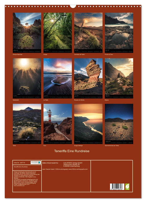 Teneriffa Eine Rundreise (CALVENDO Wandkalender 2026)