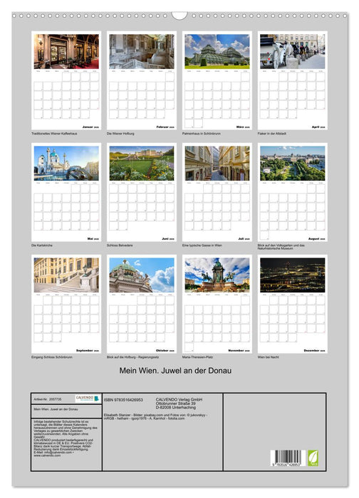 Mein Wien. Juwel an der Donau (CALVENDO Wandkalender 2026)