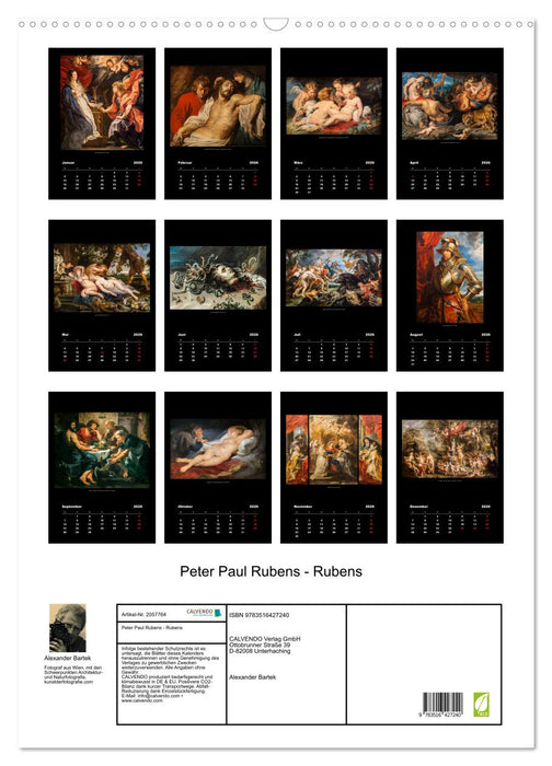Peter Paul Rubens - Rubens (CALVENDO Wandkalender 2026)