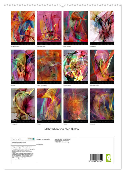 Mehrfarben von Nico Bielow (CALVENDO Premium Wandkalender 2026)