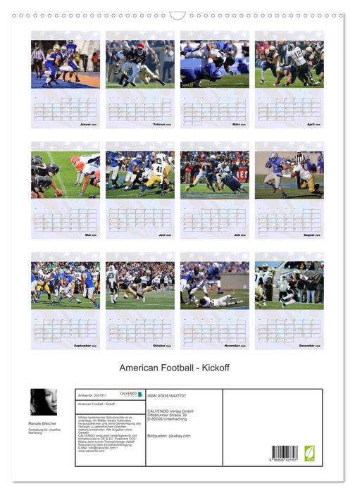 American Football - Kickoff (CALVENDO Wandkalender 2026)