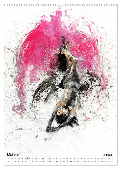 Farbspiele - Akt im Rausch der Farben (CALVENDO Premium Wandkalender 2026)