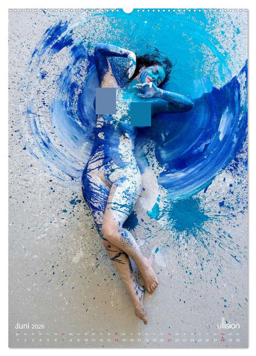 Farbspiele - Akt im Rausch der Farben (CALVENDO Premium Wandkalender 2026)