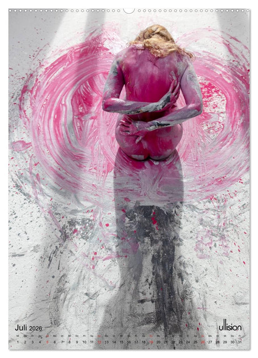 Farbspiele - Akt im Rausch der Farben (CALVENDO Premium Wandkalender 2026)