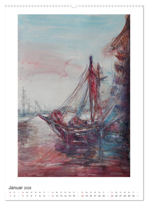 Ein Hauch von Impressionismus – Aquarelle von Isolde Gänesch (CALVENDO Wandkalender 2026)