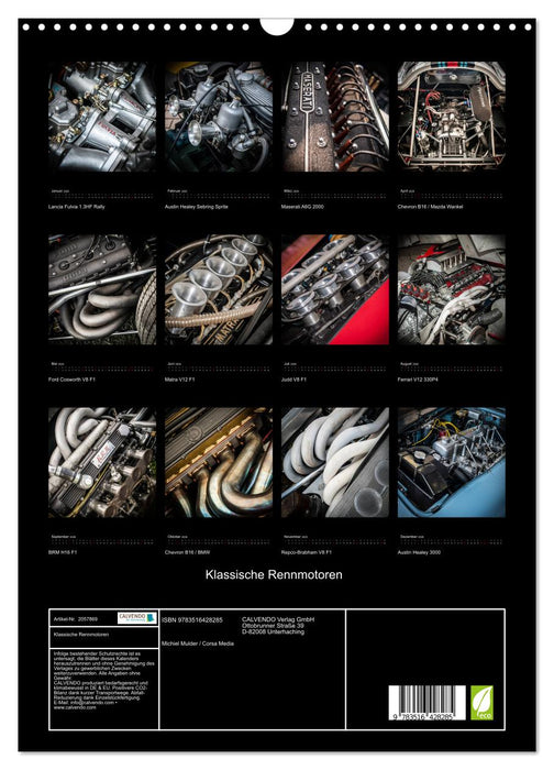 Klassische Rennmotoren (CALVENDO Wandkalender 2026)