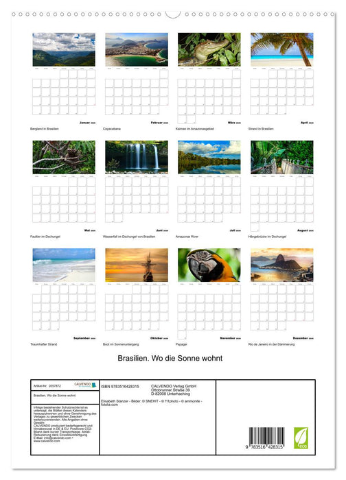 Brasilien. Wo die Sonne wohnt (CALVENDO Premium Wandkalender 2026)