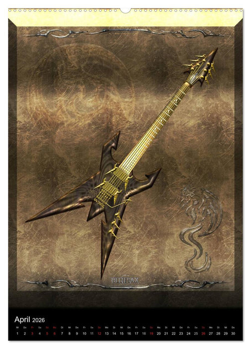 Heroische Gitarren (CALVENDO Premium Wandkalender 2026)