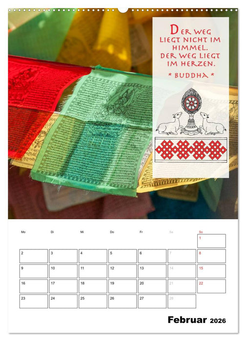 BUDDHAS ZITATE Buddhistische Weisheiten (CALVENDO Wandkalender 2026)