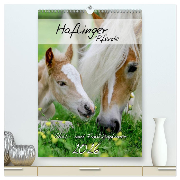 Haflinger Pferde - Stall- und Familienplaner 2026 (CALVENDO Premium Wandkalender 2026)