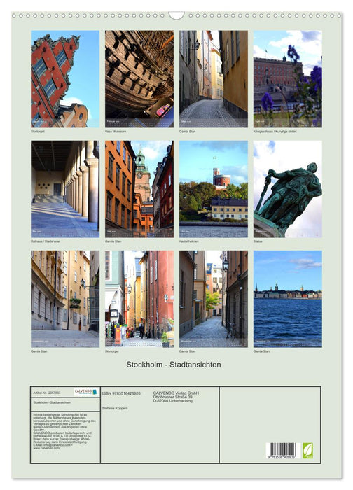 Stockholm - Stadtansichten (CALVENDO Wandkalender 2026)