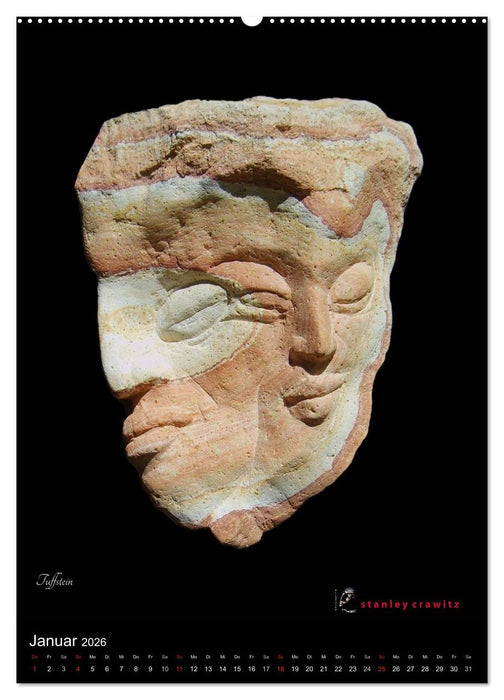 Kunstkalender 2026 - Encaustic und Tuffstein - Skulpturen (CALVENDO Wandkalender 2026)