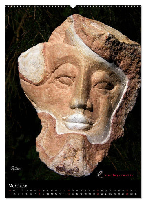 Kunstkalender 2026 - Encaustic und Tuffstein - Skulpturen (CALVENDO Wandkalender 2026)