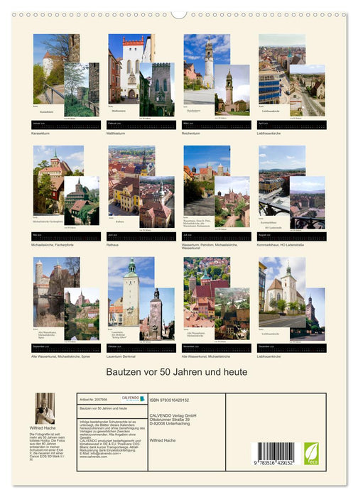 Bautzen vor 50 Jahren und heute (CALVENDO Premium Wandkalender 2026)