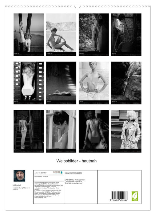 Weibsbilder - hautnah (CALVENDO Premium Wandkalender 2026)