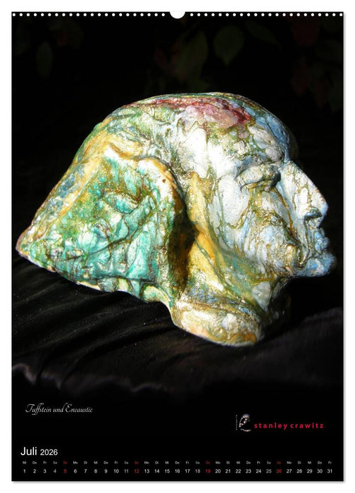 Kunstkalender 2026 - Encaustic und Tuffstein - Skulpturen (CALVENDO Premium Wandkalender 2026)