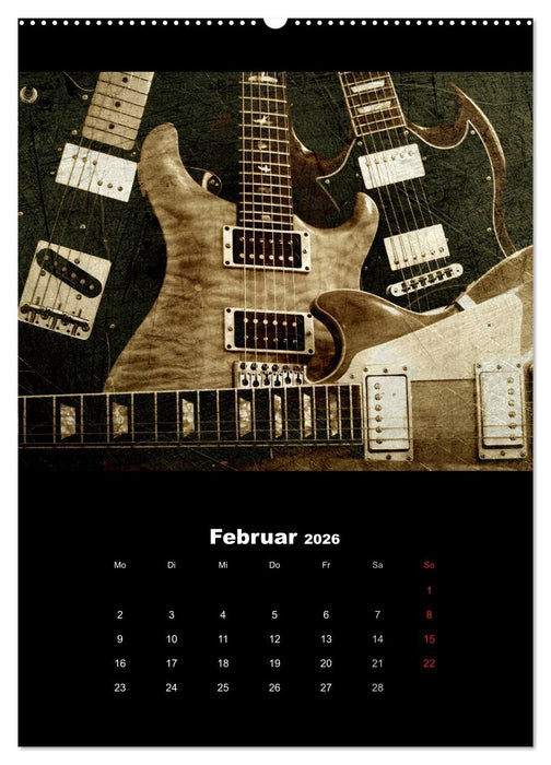 Vintage Gitarren (CALVENDO Premium Wandkalender 2026)
