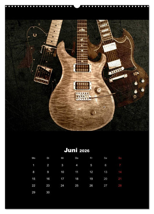 Vintage Gitarren (CALVENDO Premium Wandkalender 2026)