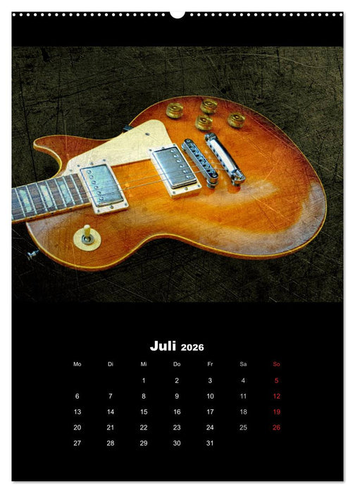 Vintage Gitarren (CALVENDO Premium Wandkalender 2026)