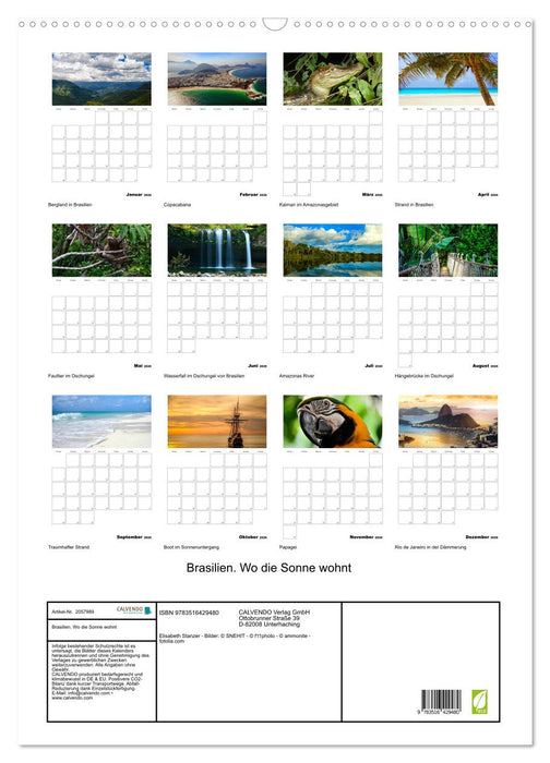 Brasilien. Wo die Sonne wohnt (CALVENDO Wandkalender 2026)