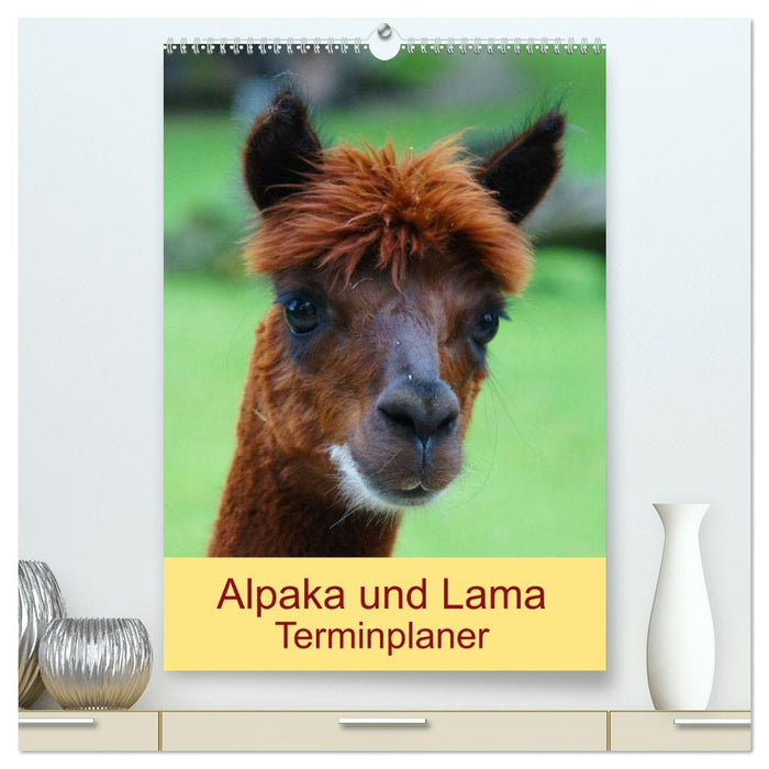Alpaka und Lama Terminplaner (CALVENDO Premium Wandkalender 2026)