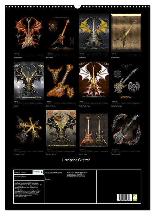 Heroische Gitarren (CALVENDO Wandkalender 2026)