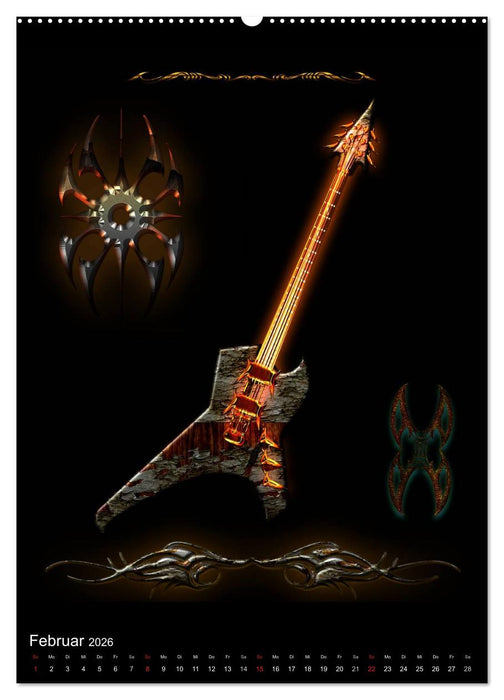 Heroische Gitarren (CALVENDO Wandkalender 2026)